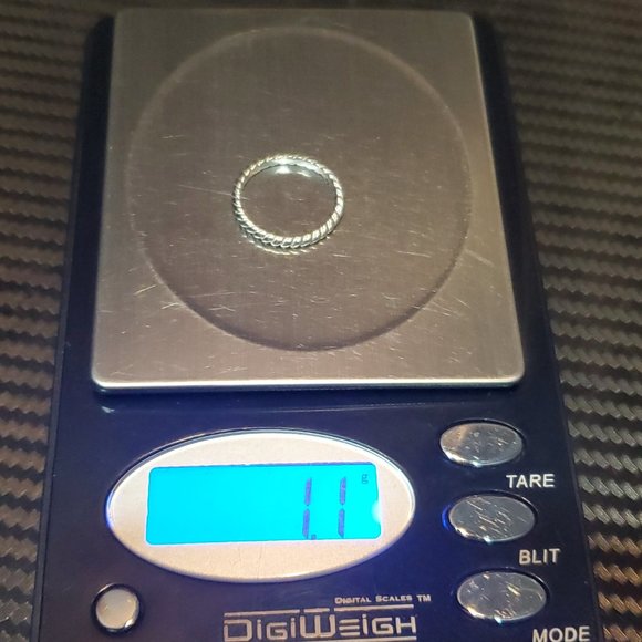 Size 5.5 925 Sterling Silver Plain Braid Ring - Picture 6 of 6